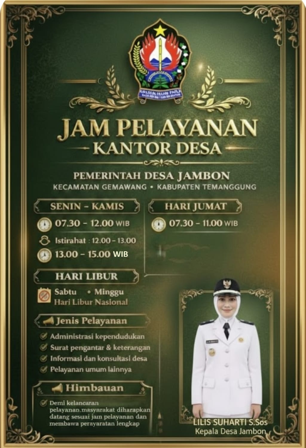 Jam Pelayanan Kantor Desa